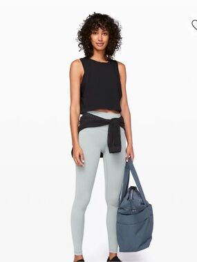lululemon athletica muscle Black Cropped Tank Top large